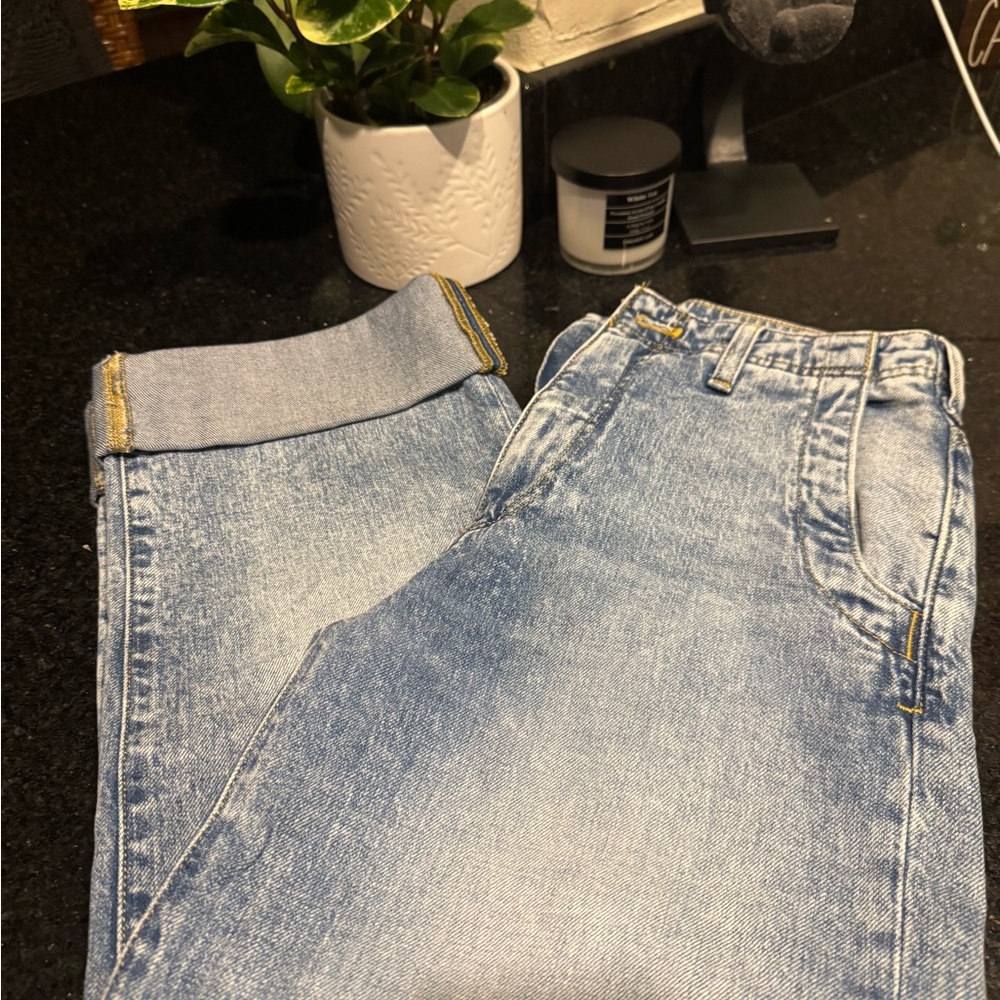 Light Blue Cuffed Pilcro Jeans - Picture 3 of 7